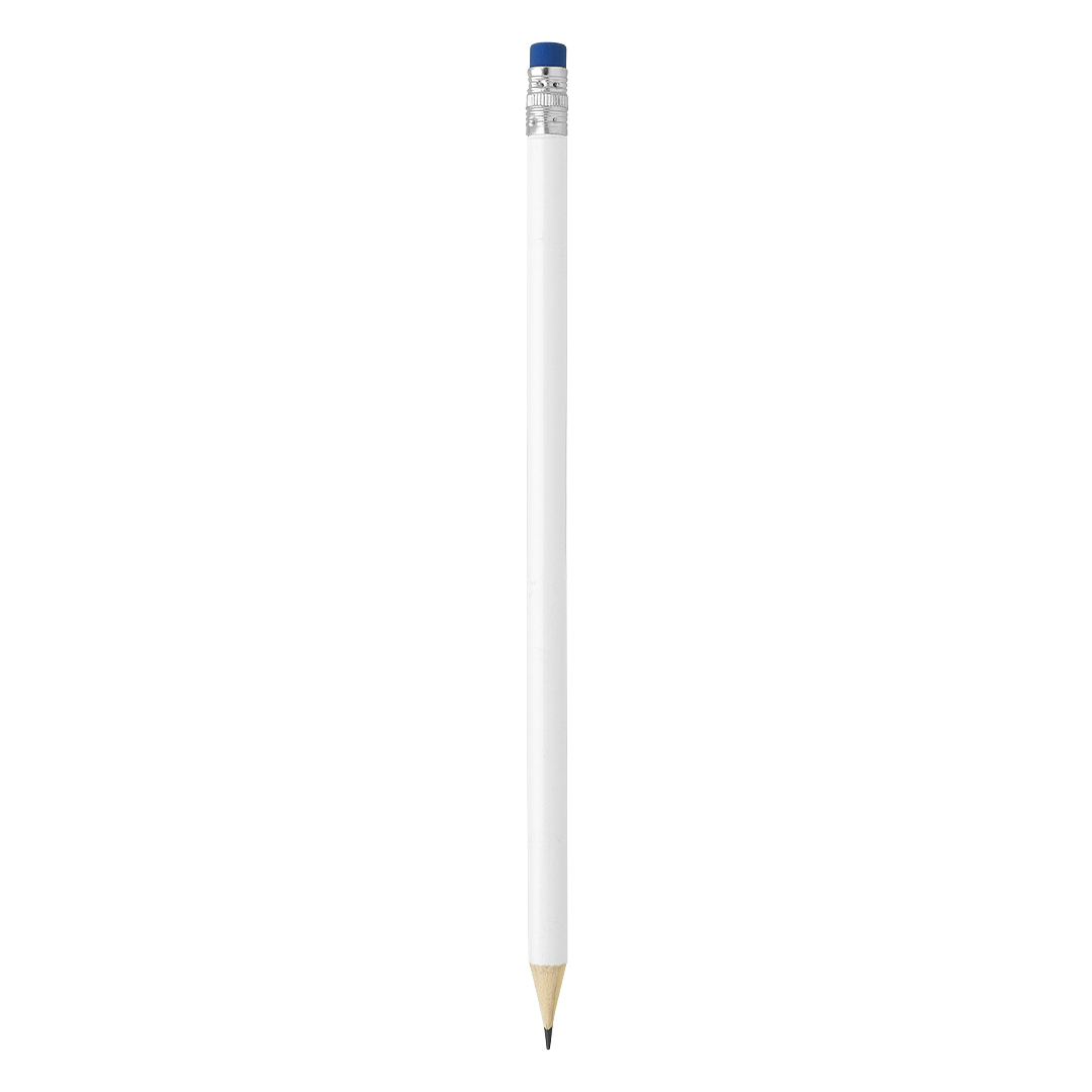 PIGMENT WHITE, drvena olovka hb sa gumicom, plava