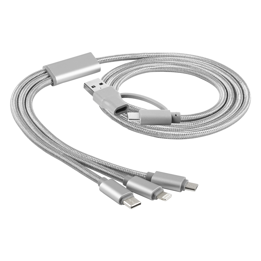 FLET 6IN1, usb type-c charging and data cable, 6 in 1, 20w, sivi