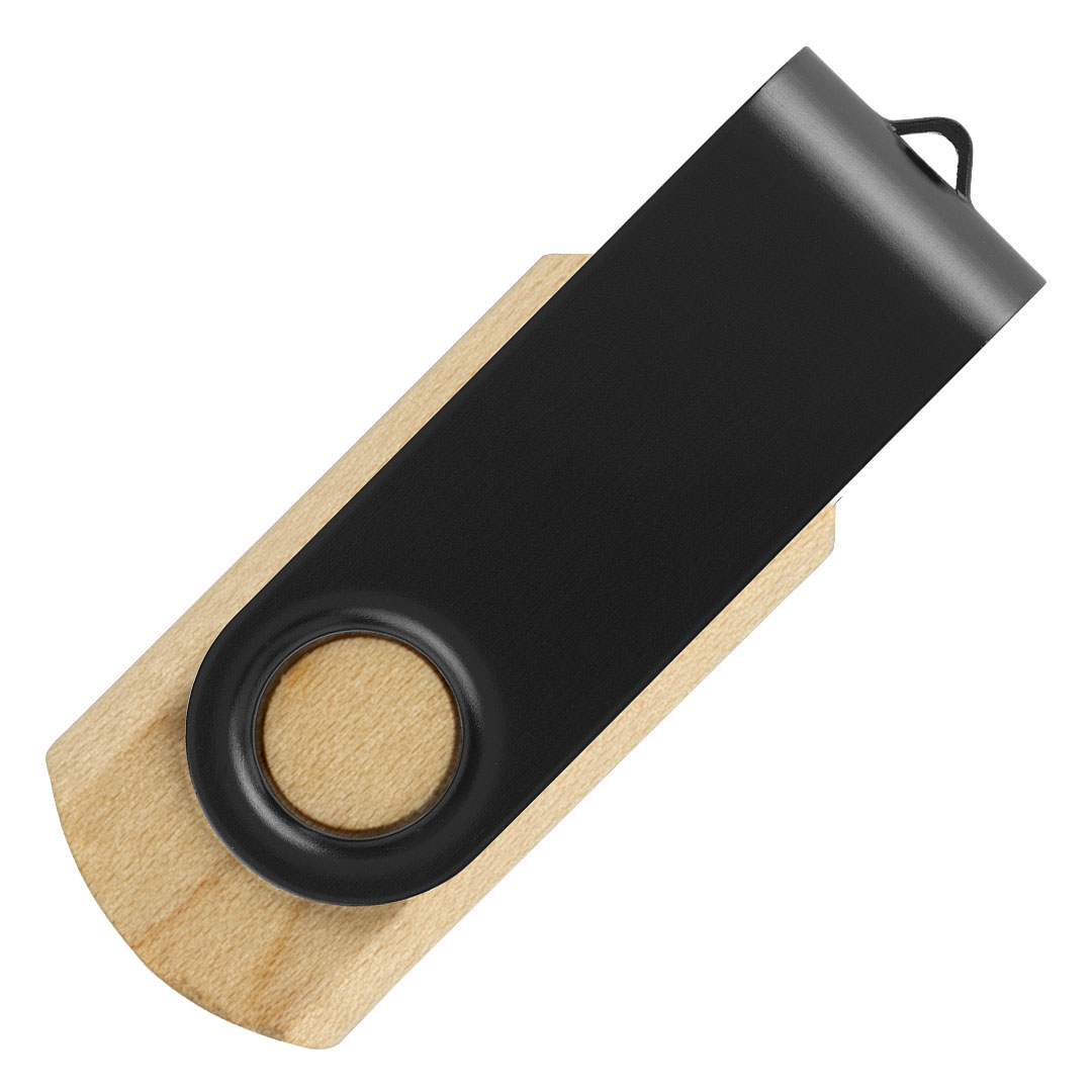 SMART WOOD, usb flash memorija, crna, 32GB