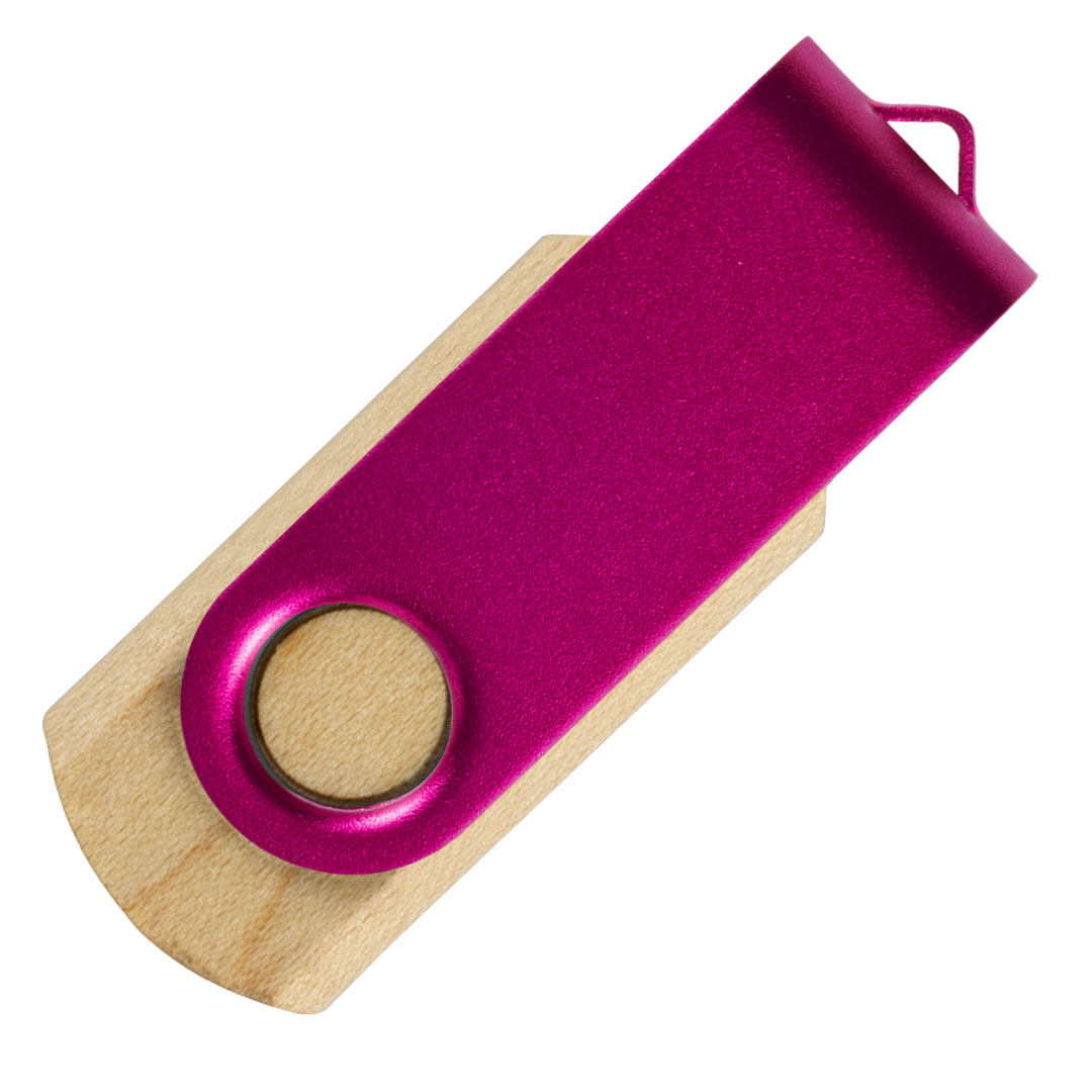 SMART WOOD, usb flash memorija, pink, 32GB