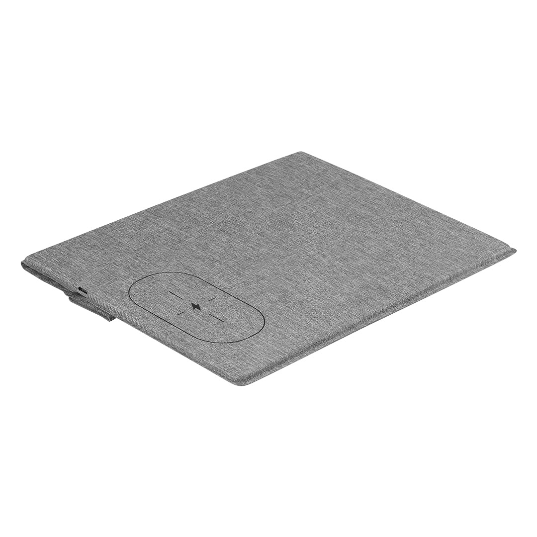 MULTI PAD, podloga za kompjuterskog miša i bežični punjač, 15w, siva