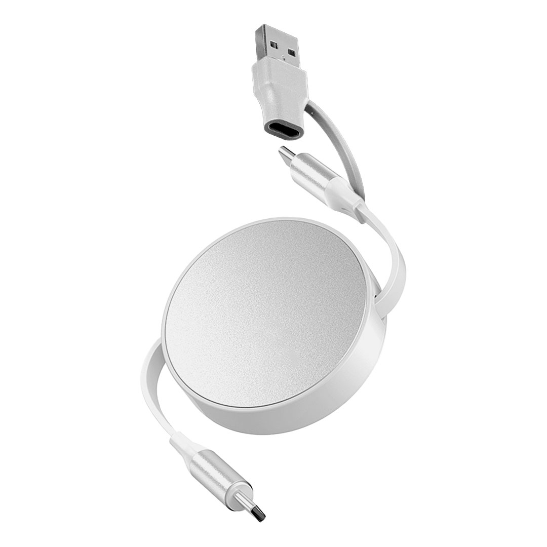 FURIO 2IN1, usb type-c kabl za punjenje i prenos podataka, 2 u 1, 240w, beli
