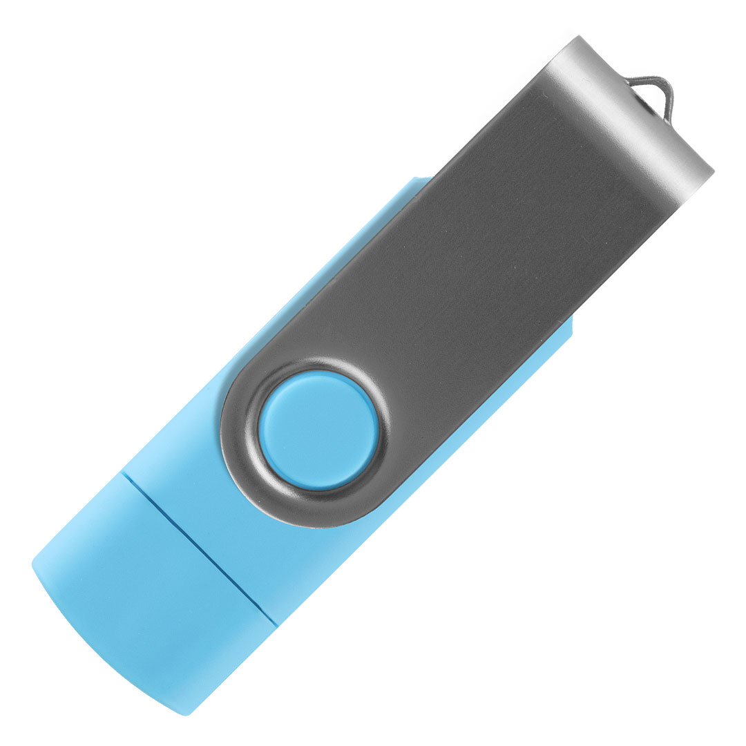 SMART C GRAY, usb flash memorija, svetlo plavi, 16GB