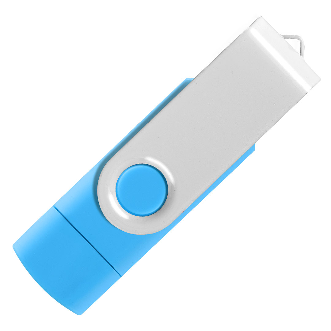 SMART C WHITE, usb flash memorija, svetlo plavi, 16GB