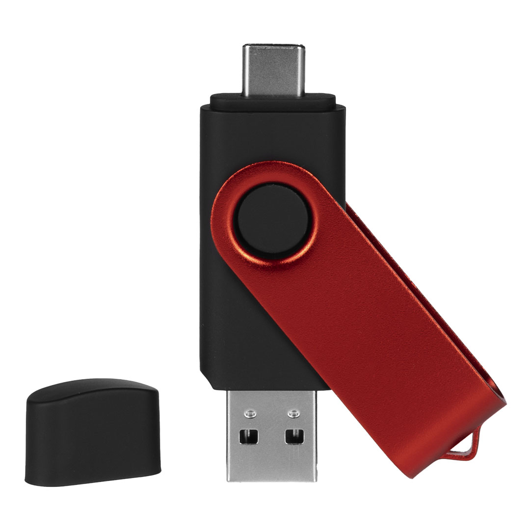 SMART C RED, usb flash memorija, crni, 16GB
