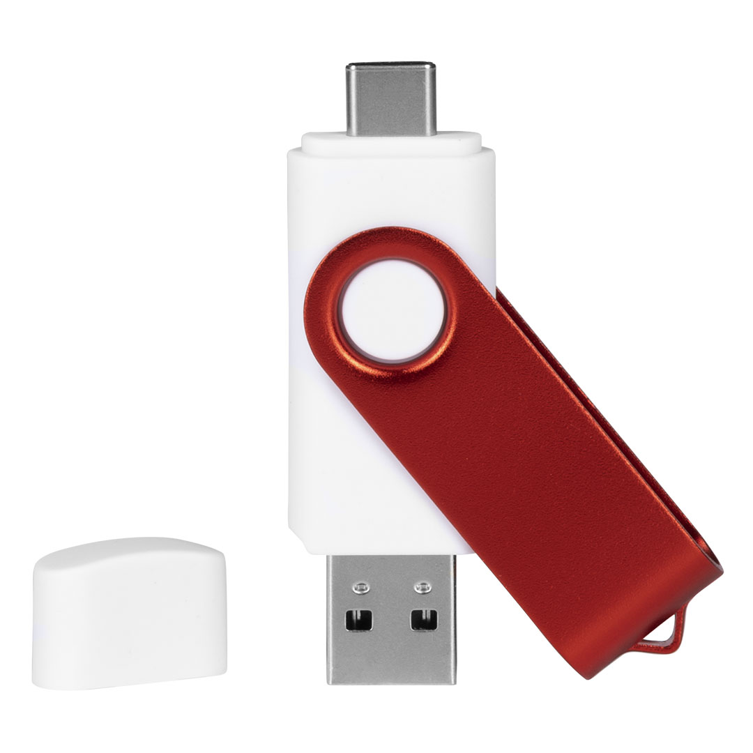 SMART C RED, usb flash memorija, beli, 32GB