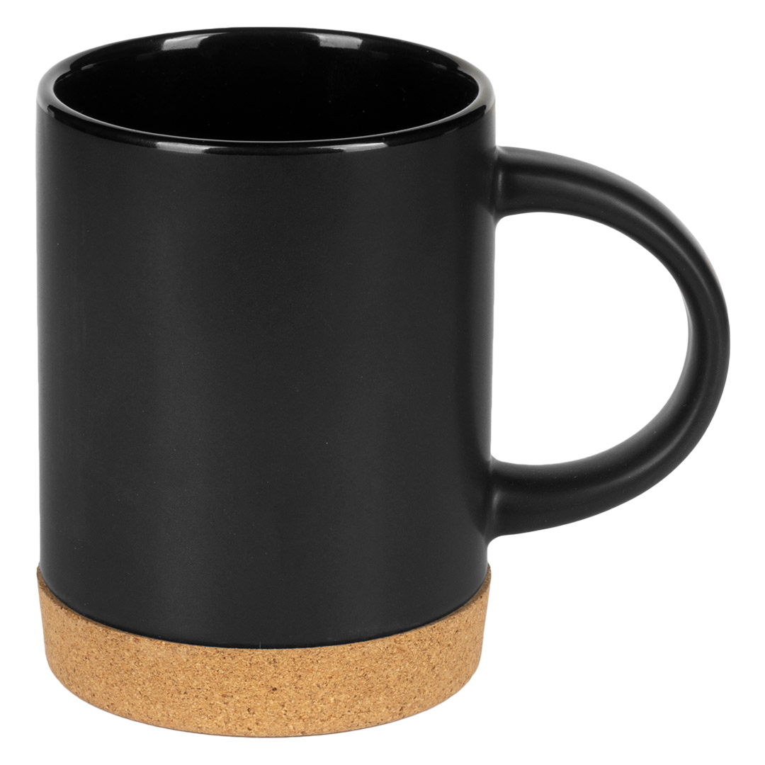 JAVA, keramička šolja sa dnom od plute, 400 ml, crna