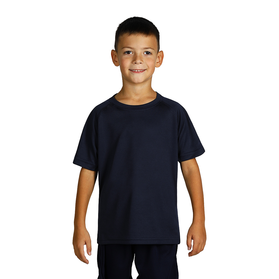 RECORD KIDS, dečja sportska majica sa raglan rukavima, 130 g/m2, plava