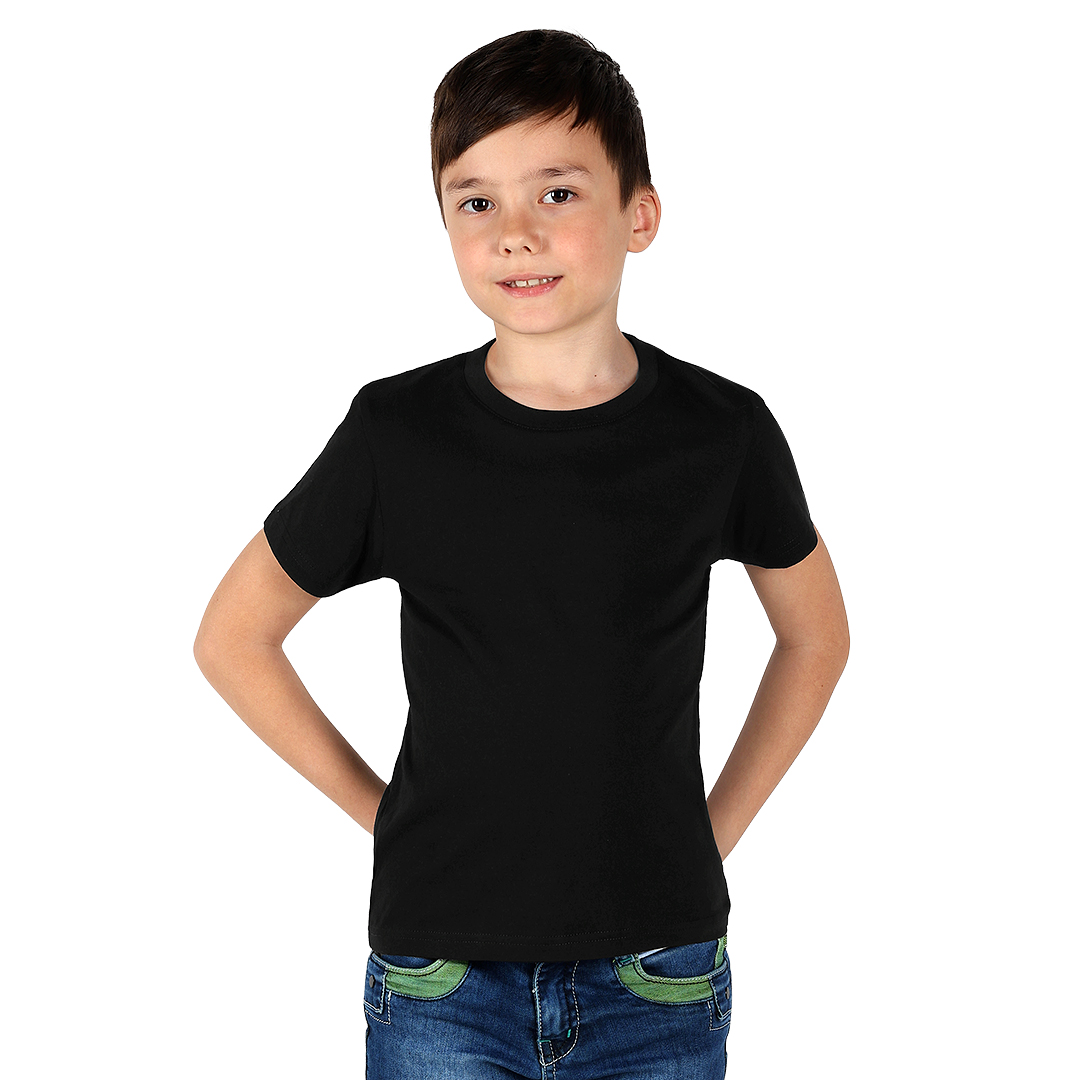 TERRA KID, dečja majica od organskog pamuka, 150g/m2, crna