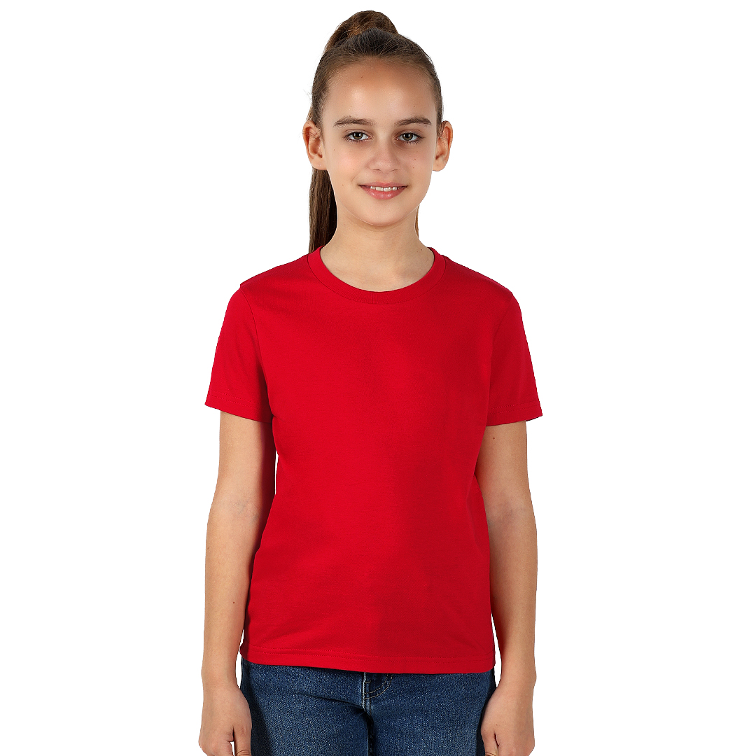 TERRA KID, dečja majica od organskog pamuka, 150g/m2, crvena