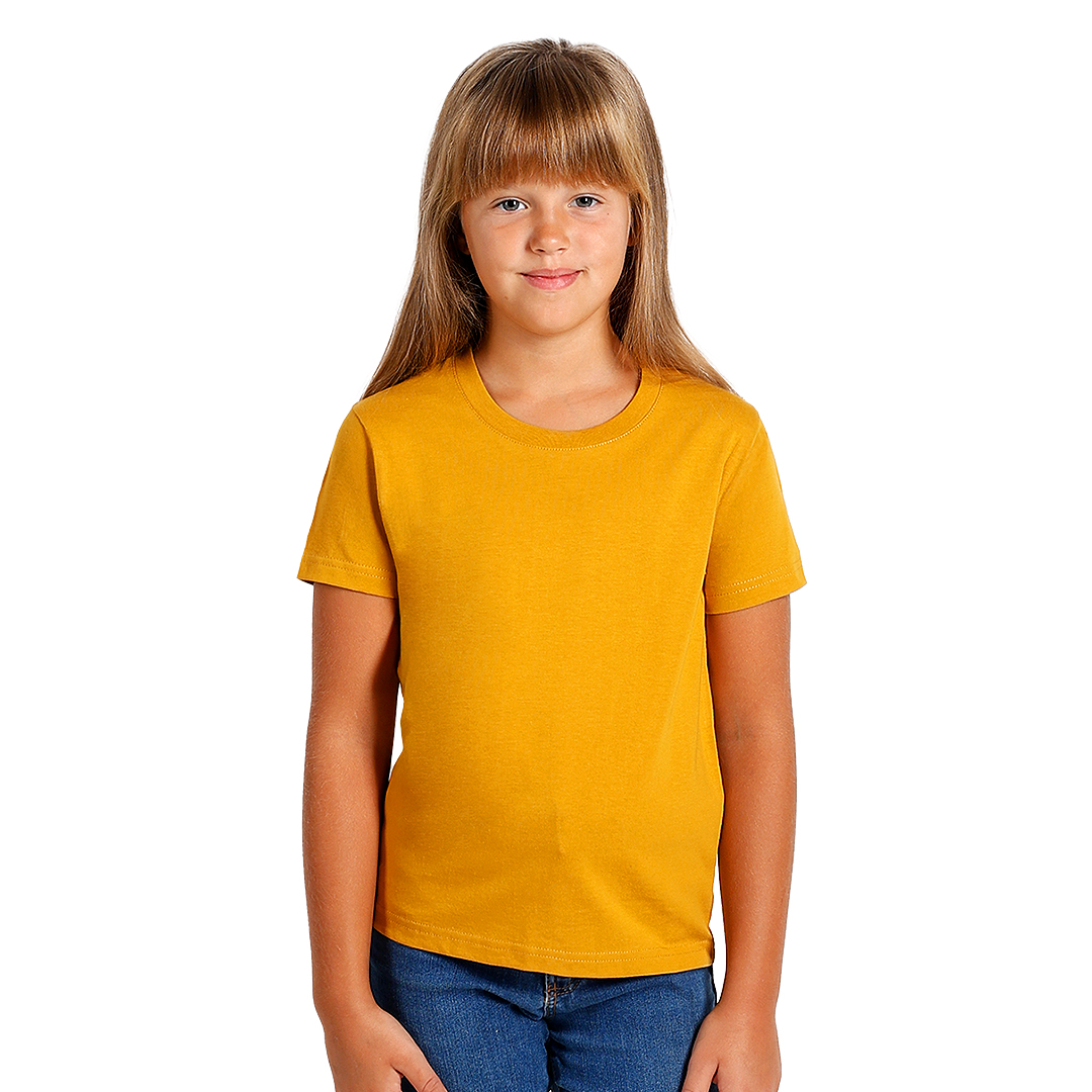 TERRA KID, dečja majica od organskog pamuka, 150g/m2, senf žuta