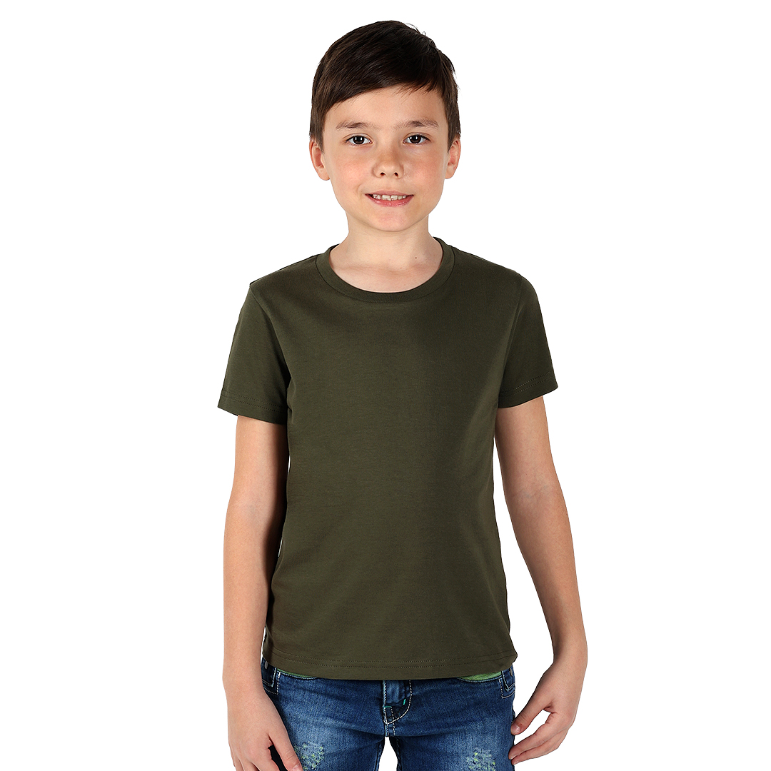 TERRA KID, dečja majica od organskog pamuka, 150g/m2, maslinasta