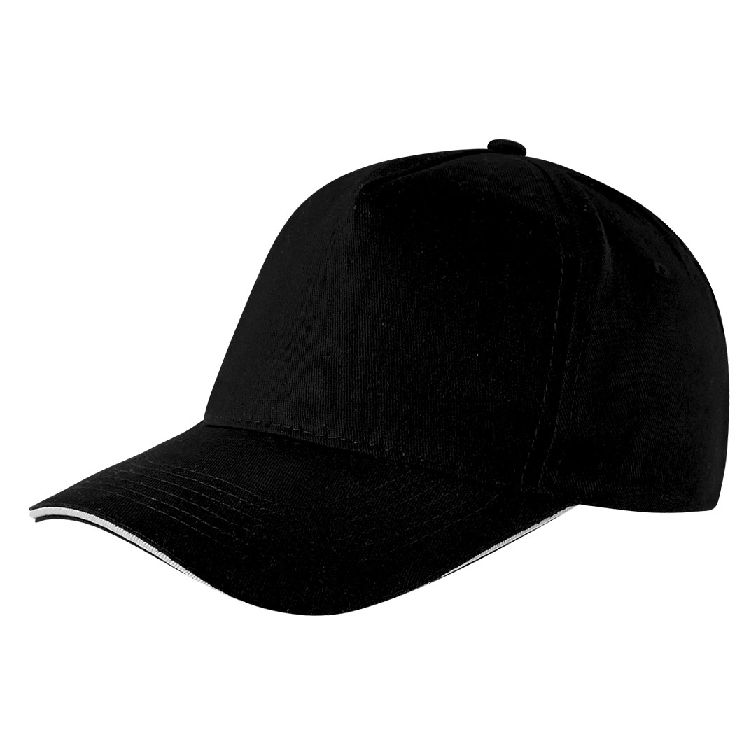 BASEBALL, kačket sa 5 panela, čičak kopča, crni