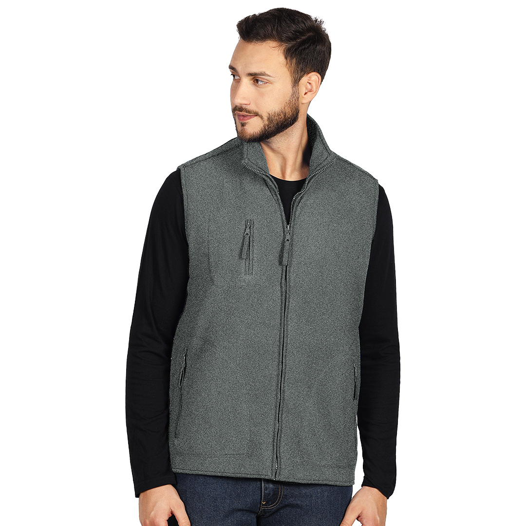 POLARIS VEST, prsluk od brušenog polara, 280 g/m2, pepeljasti