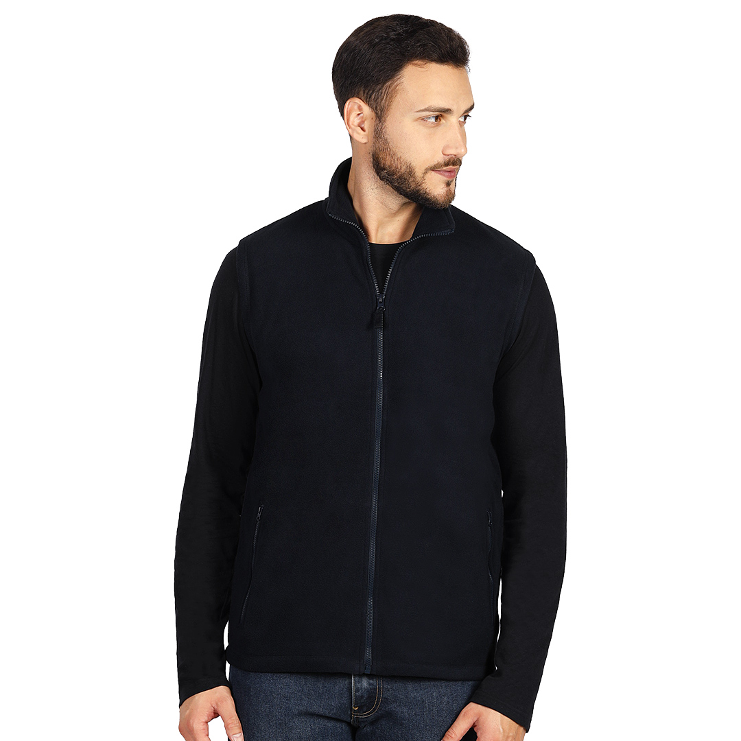 GLECHER VEST, prsluk od brušenog polara, 220 g/m2, plavi