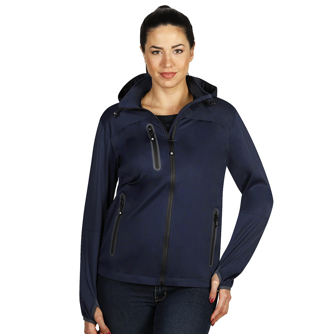 RIDER WOMEN, ženska softshell jakna sa kapuljačom, plava