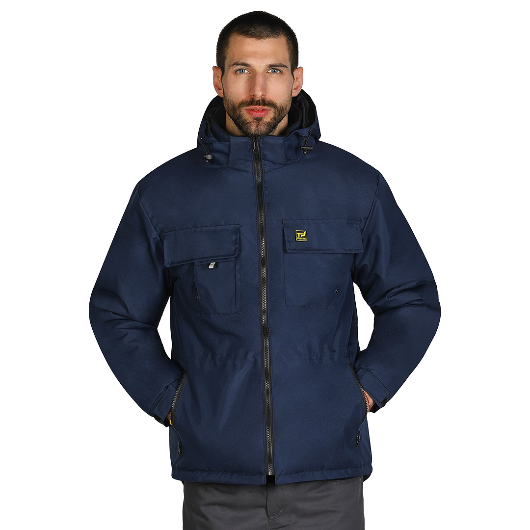 TEN JACKET, radna jakna sa kapuljačom, plava