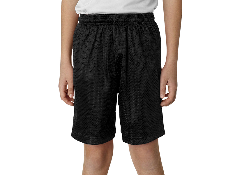 SPORTY KIDS, dečji sportski šorts, 140 g/m2, crni
