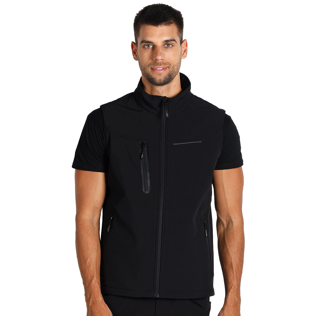 PANTHER VEST, softshell prsluk, crni