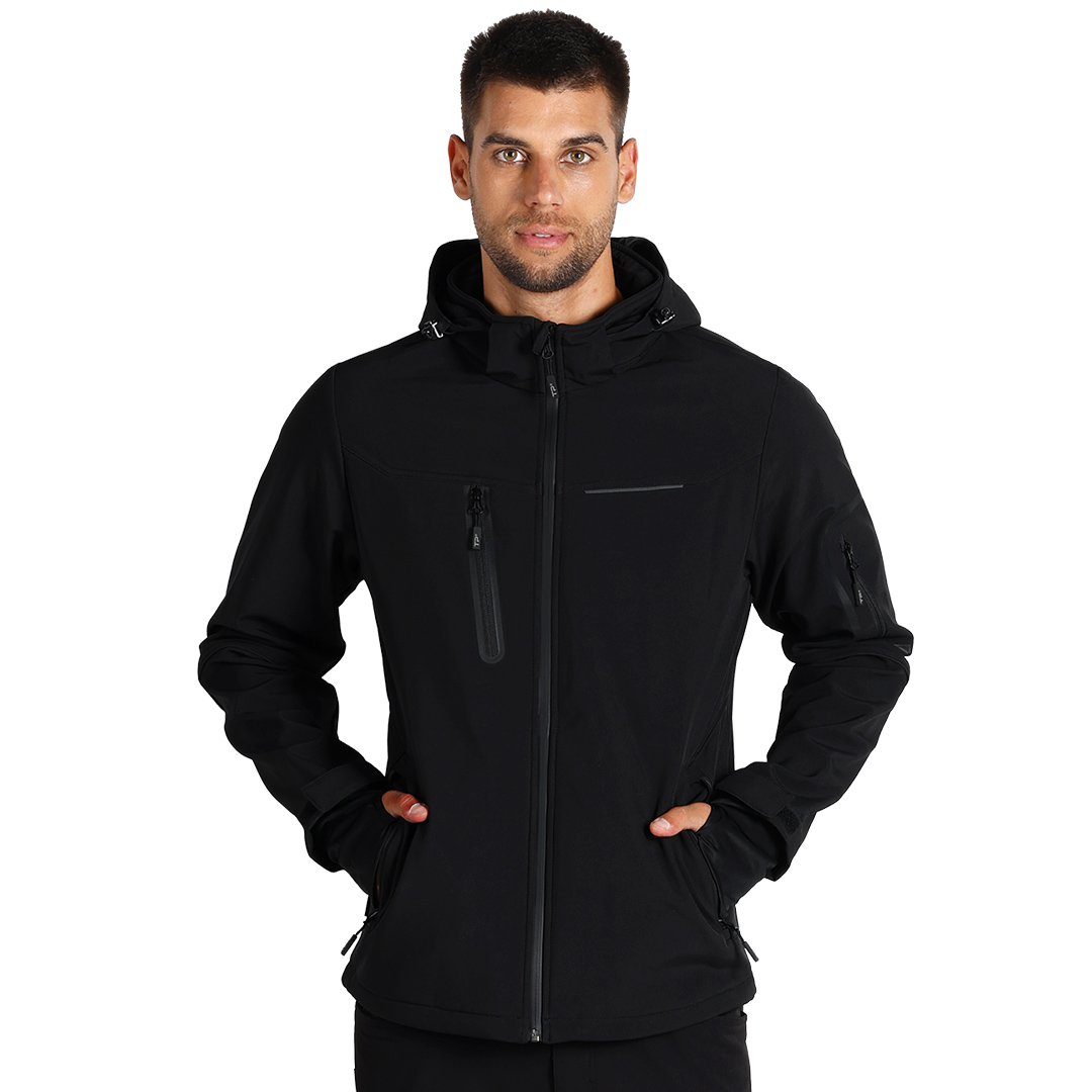 PANTHER JACKET, softshell jakna sa kapuljačom, crna